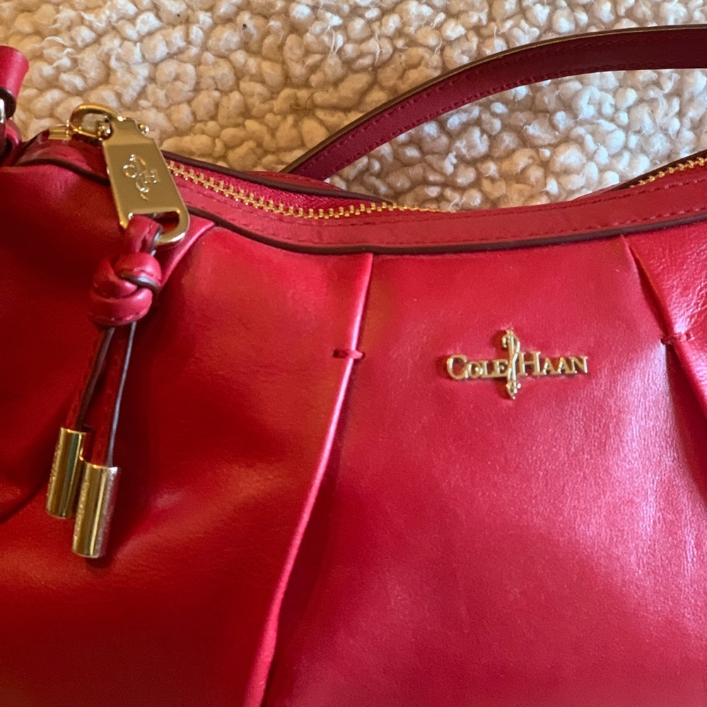 Cole Haan Adele red cross bag - Picture 2 of 6